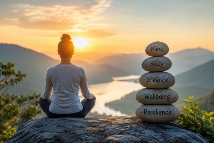 Professional practicing self-care and wellbeing to prevent burnout